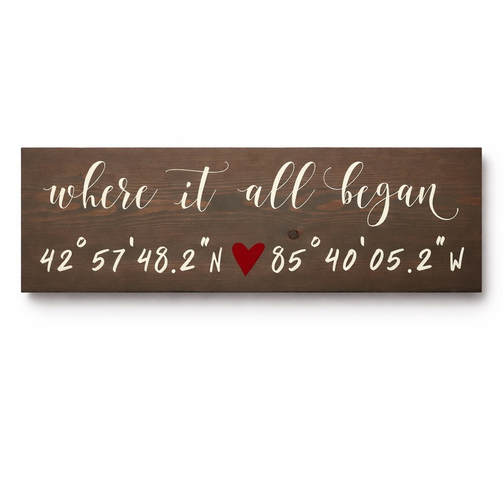 Grand Rapids, Michigan Brown and Red Wall Decor Sign